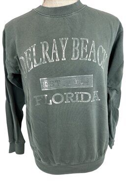 Delray Beach Florida Sweatshirt Size S Comfortex USA 80% Cotton 20% Polyester